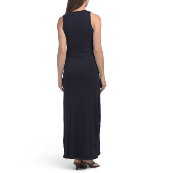 GOLDIE TEE Navy Pima Cotton Maia Maxi Dress - Picture 2 of 2